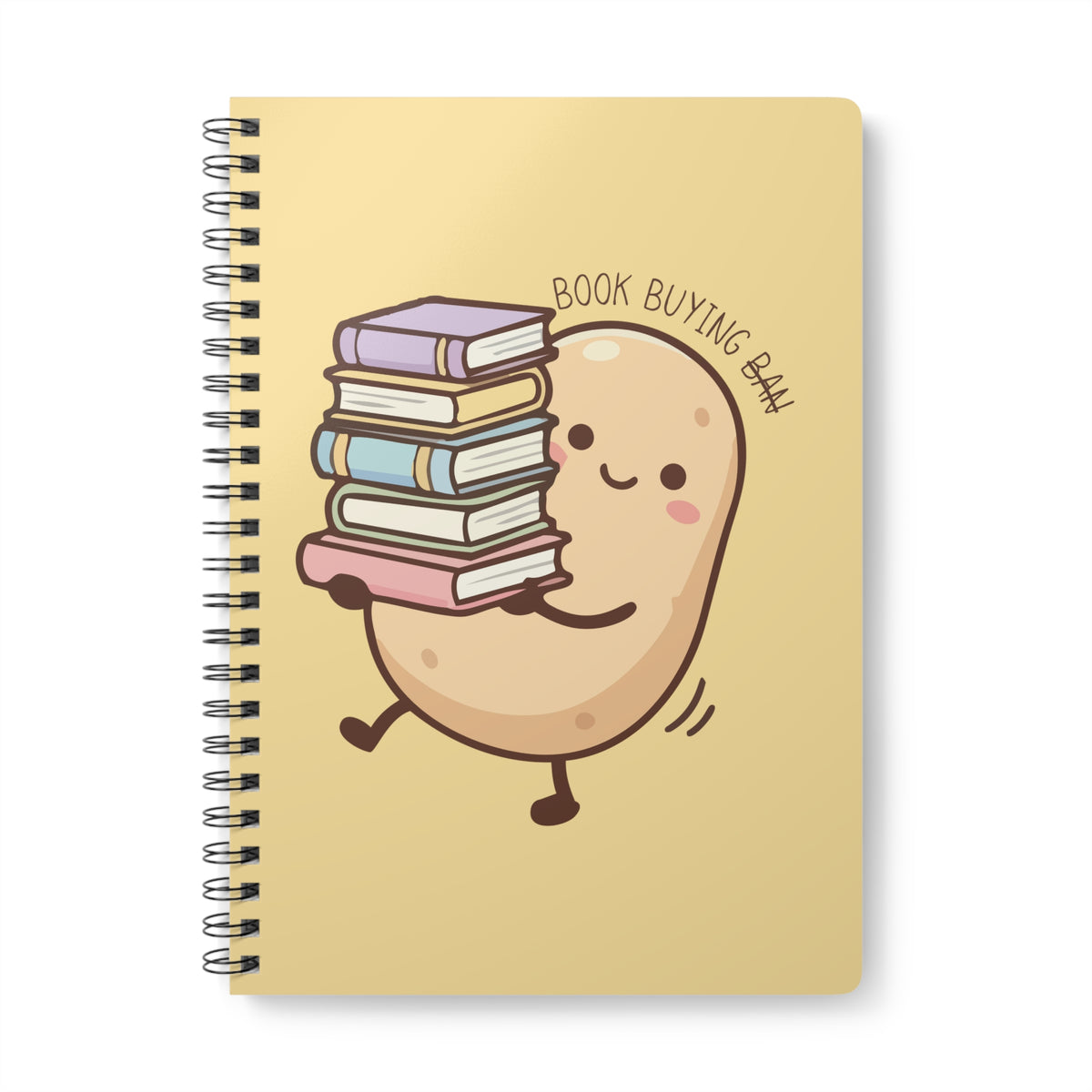Book Buying Ban (Potato) Wirobound Softcover Notebook, A5