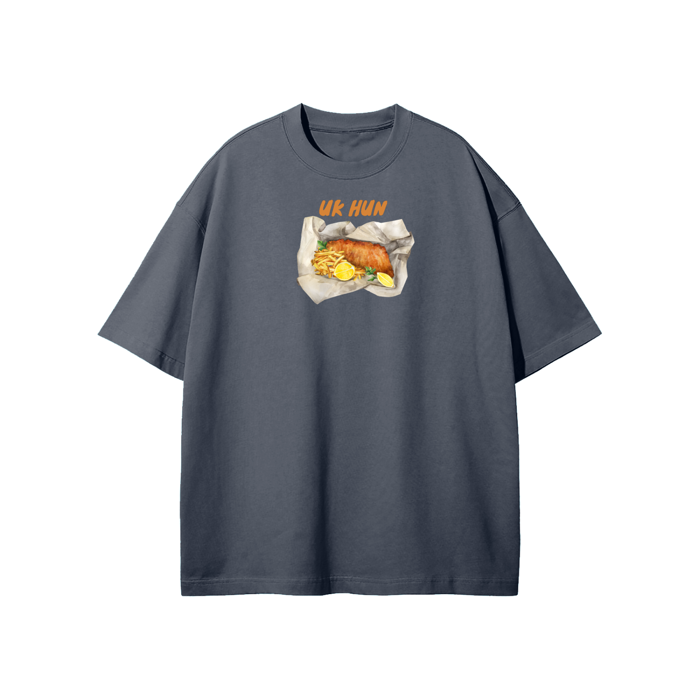 UK Hun (Chippy) Streetwear Heavyweight Loose Fit T-Shirt