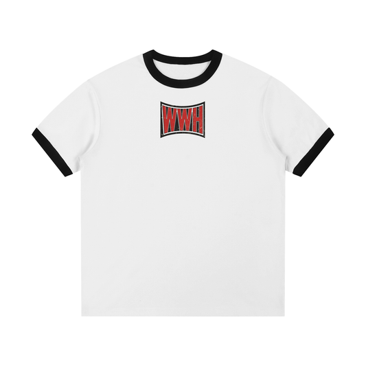 WWH (Worldwide Handsome Jin) Contrast Edge Ribbed Crewneck T-Shirt