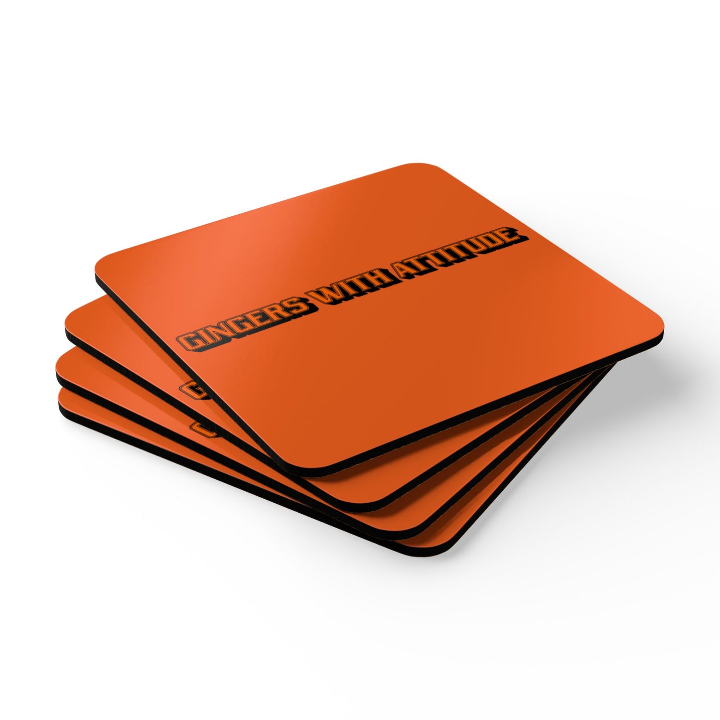 Gingers With Attitude Corkwood Coaster Set