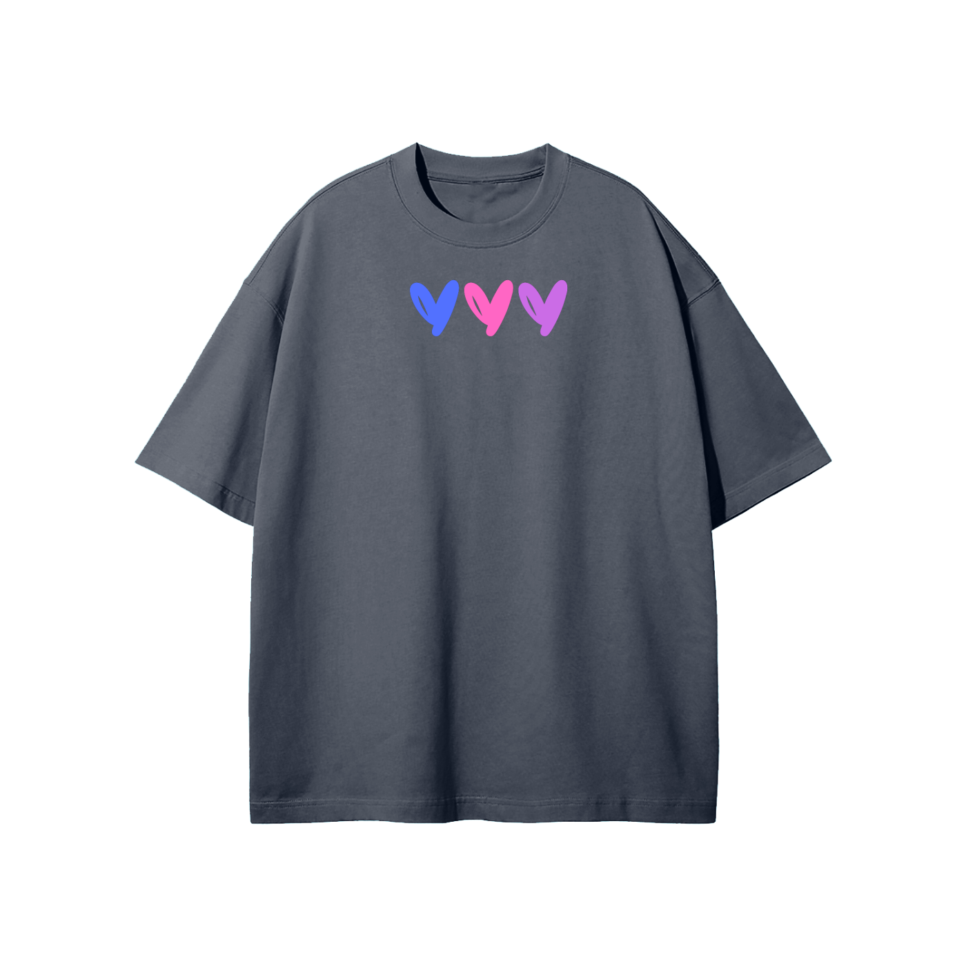 Three Hearts Streetwear Heavyweight Loose Fit T-Shirt