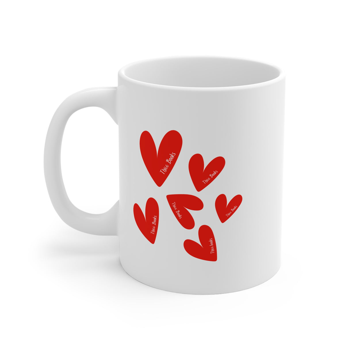 Thicc Books (Heart) 11oz White Mug