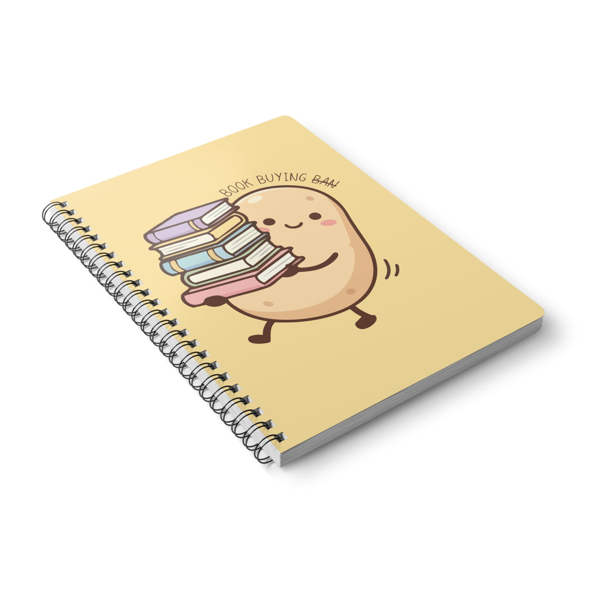 Book Buying Ban (Potato) Wirobound Softcover Notebook, A5