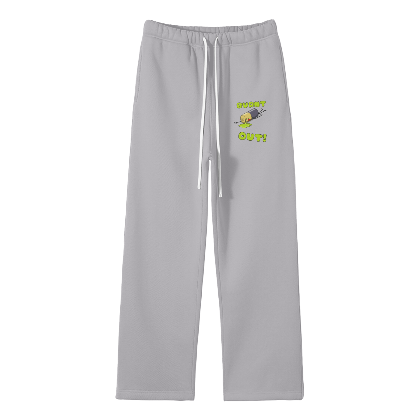 Burnt Out Streetwear Fleece Unisex Straight Leg Pants