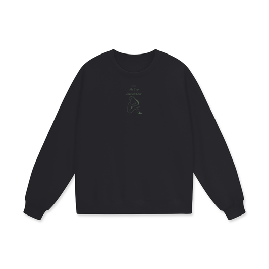 My Cup Runneth Over Heavyweight Drop Shoulder Oversized Fleece Sweatshirt