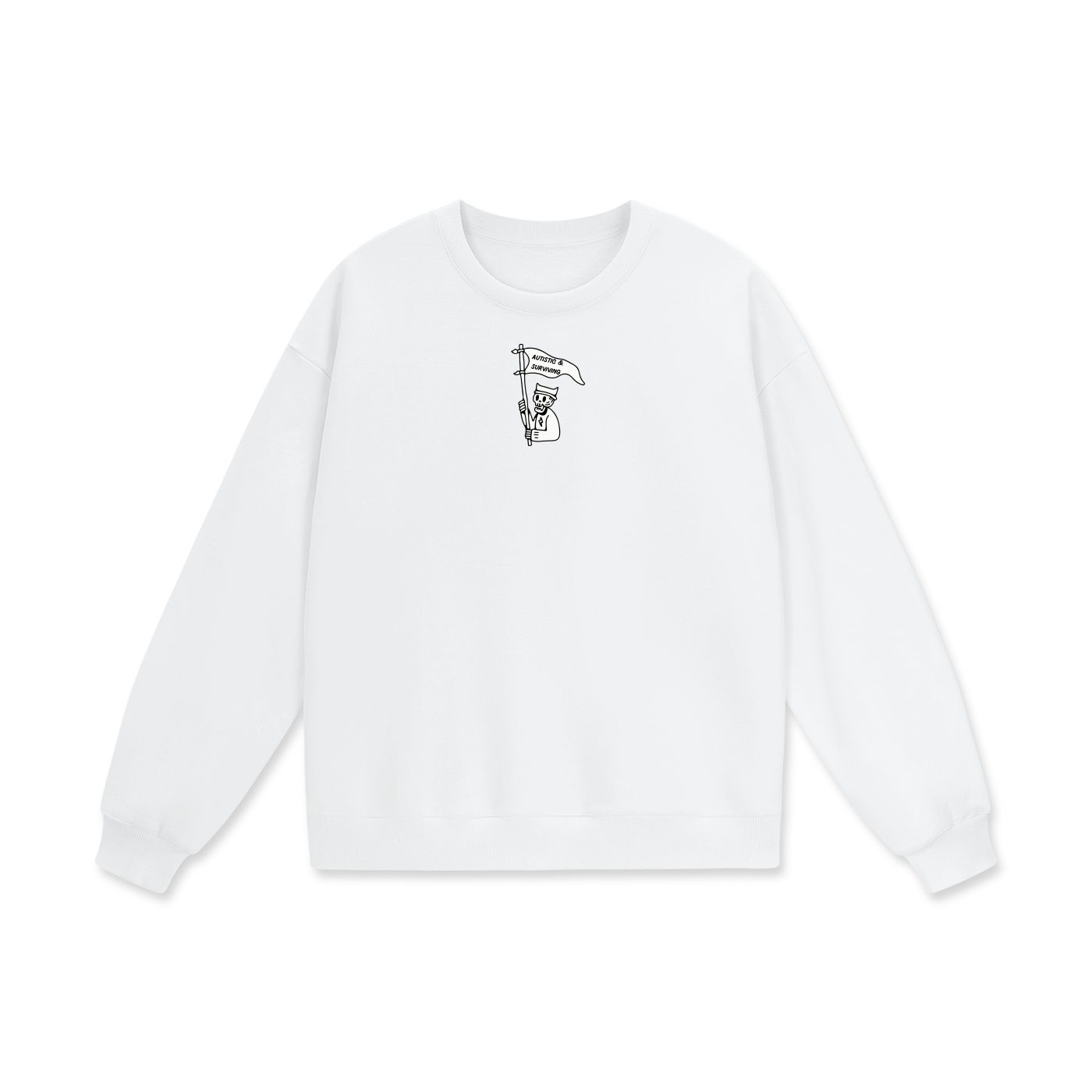 Autistic & Surviving Heavyweight Drop Shoulder Oversized Fleece Sweatshirt
