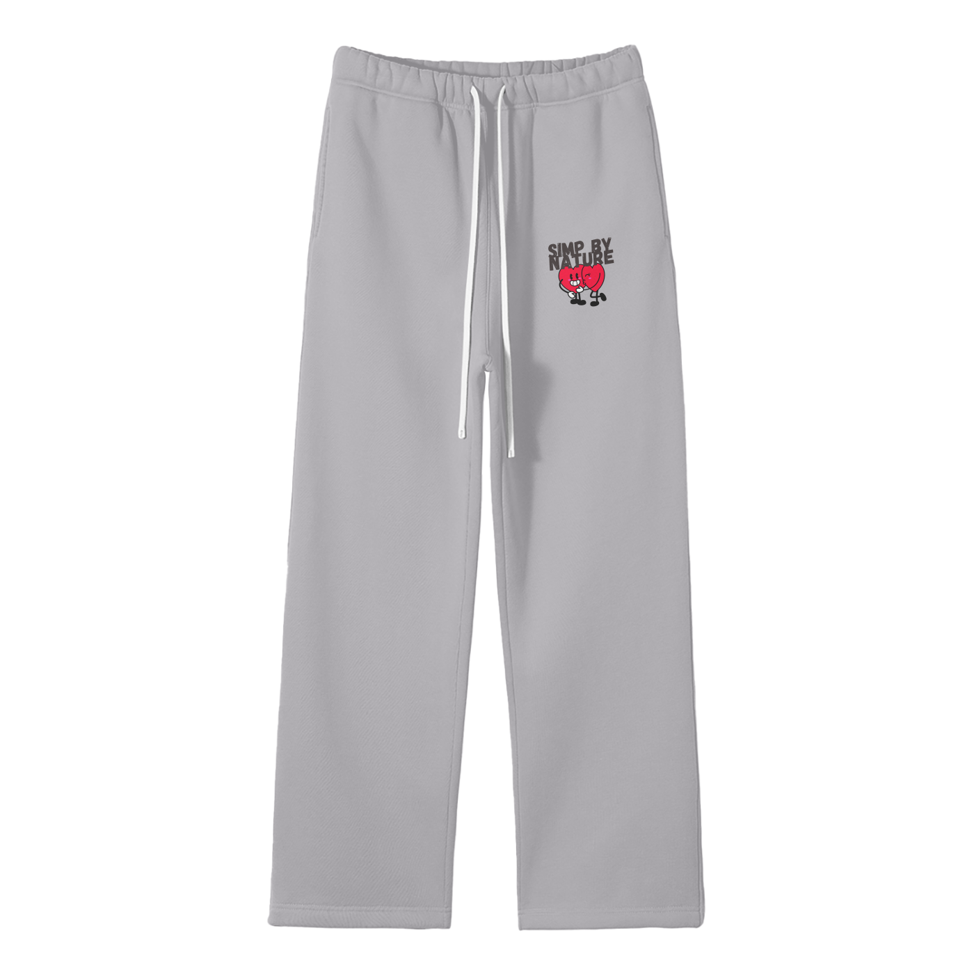 Simp By Nature Streetwear Fleece Straight Leg Pants