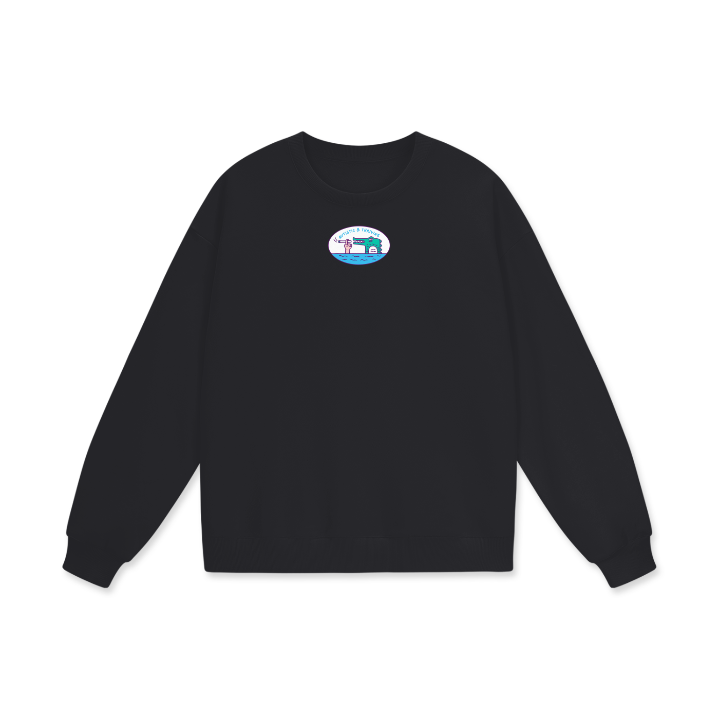 Autistic & Thriving Heavyweight Drop Shoulder Oversized Fleece Sweatshirt