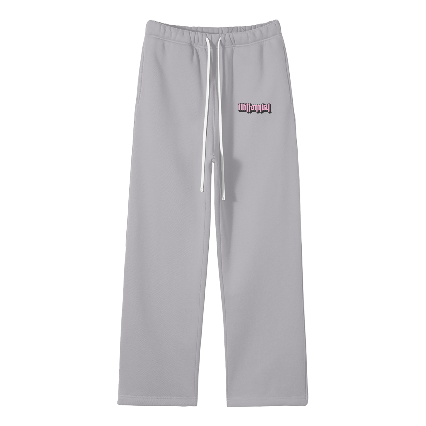 Millennial Streetwear Fleece Straight Leg Pants