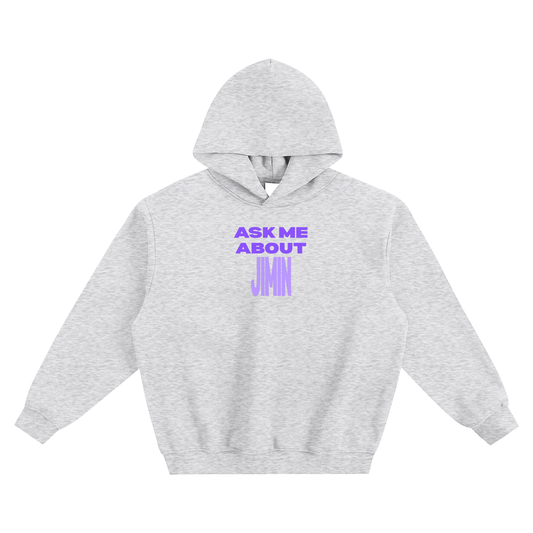 Ask Me About Jimin Fleeced Boxy Hoodie