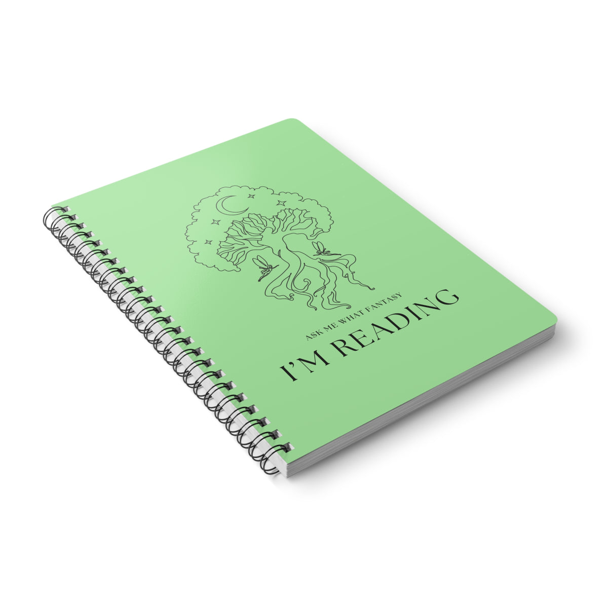 Ask Me What Fantasy I'm Reading (Tree) Wirobound Softcover Notebook, A5