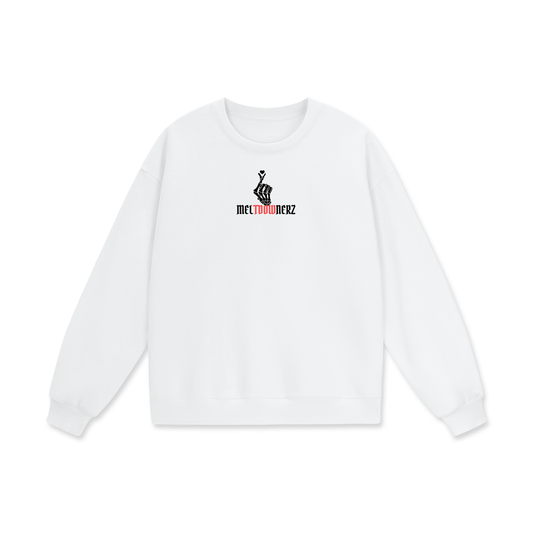Meltdownerz Bonez Heavyweight Drop Shoulder Oversized Fleece Sweatshirt