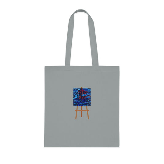 Red Scared (Easel) Cotton Tote