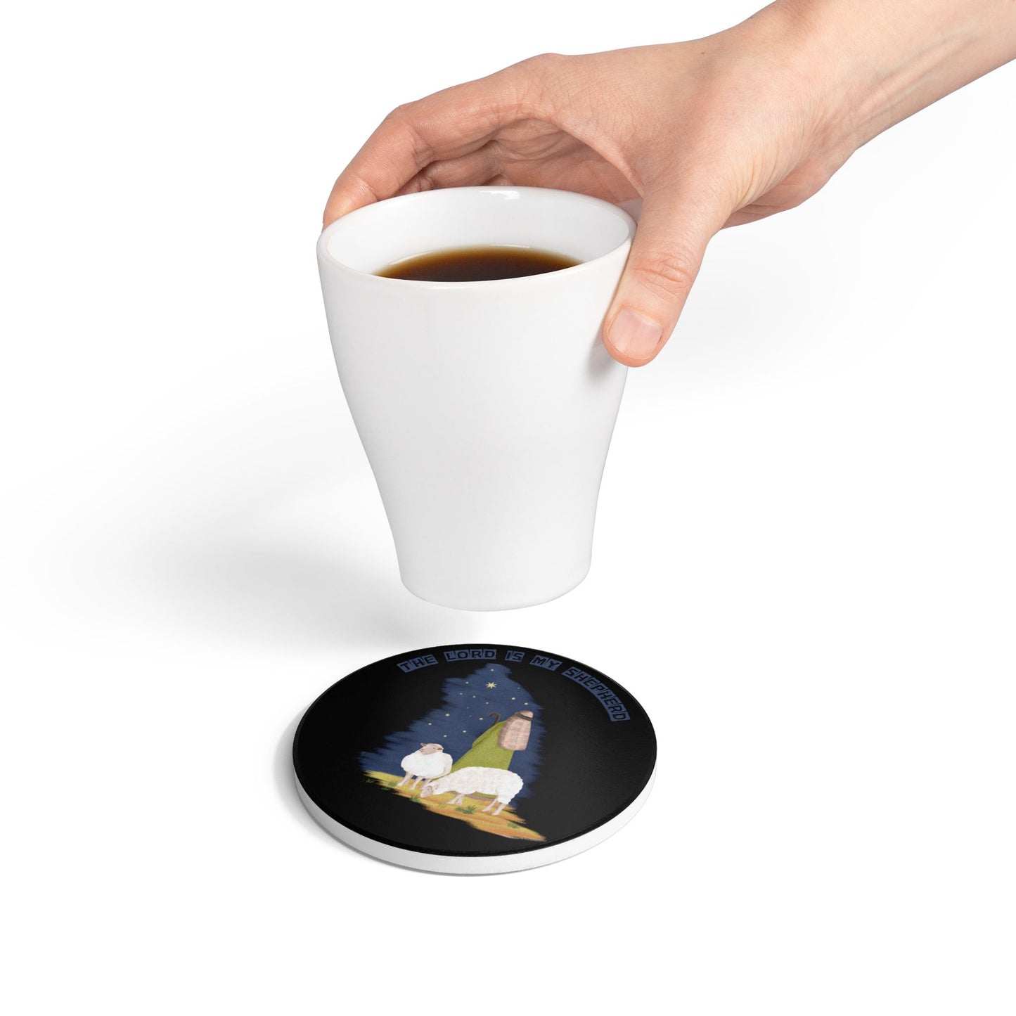 The Lord Is My Shepherd Ceramic Coaster