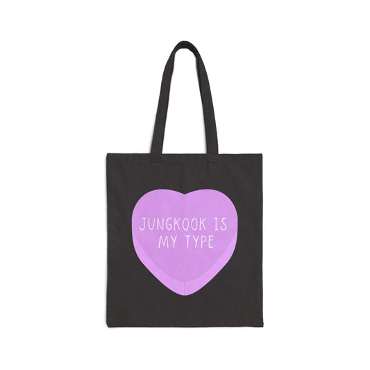 Jungkook Is My Type Cotton Canvas Tote Bag