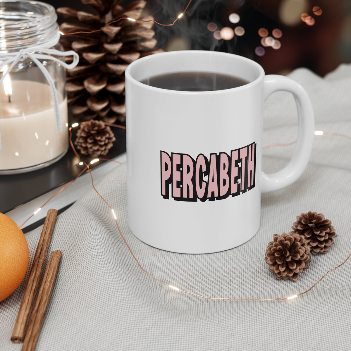 Percabeth Pink (Percy Jackson) 11oz White Mug