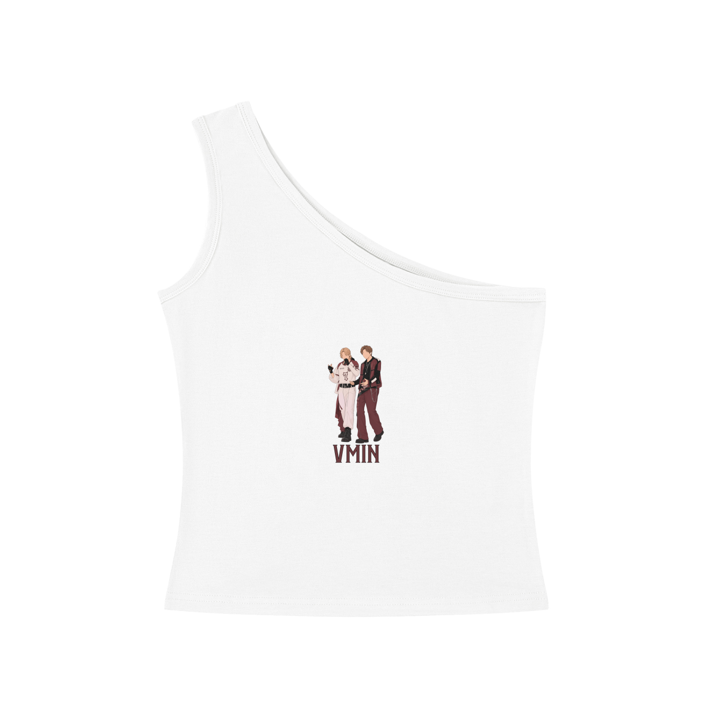 VMin (Taehyung & Jimin BTS World Cup) One-Shoulder Crop T Shirt