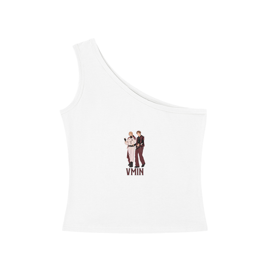 VMin (Taehyung & Jimin BTS World Cup) One-Shoulder Crop T Shirt