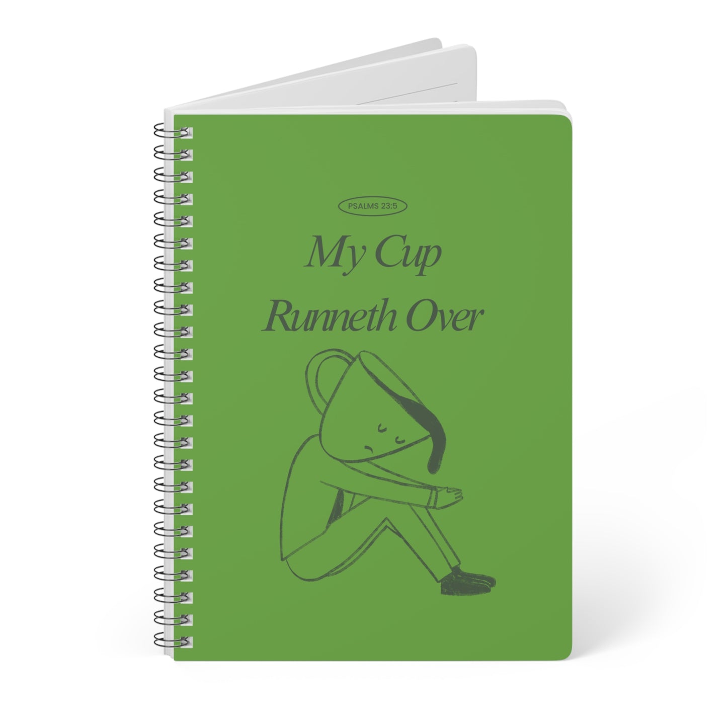 My Cup Runneth Over Wirobound Softcover Notebook, A5