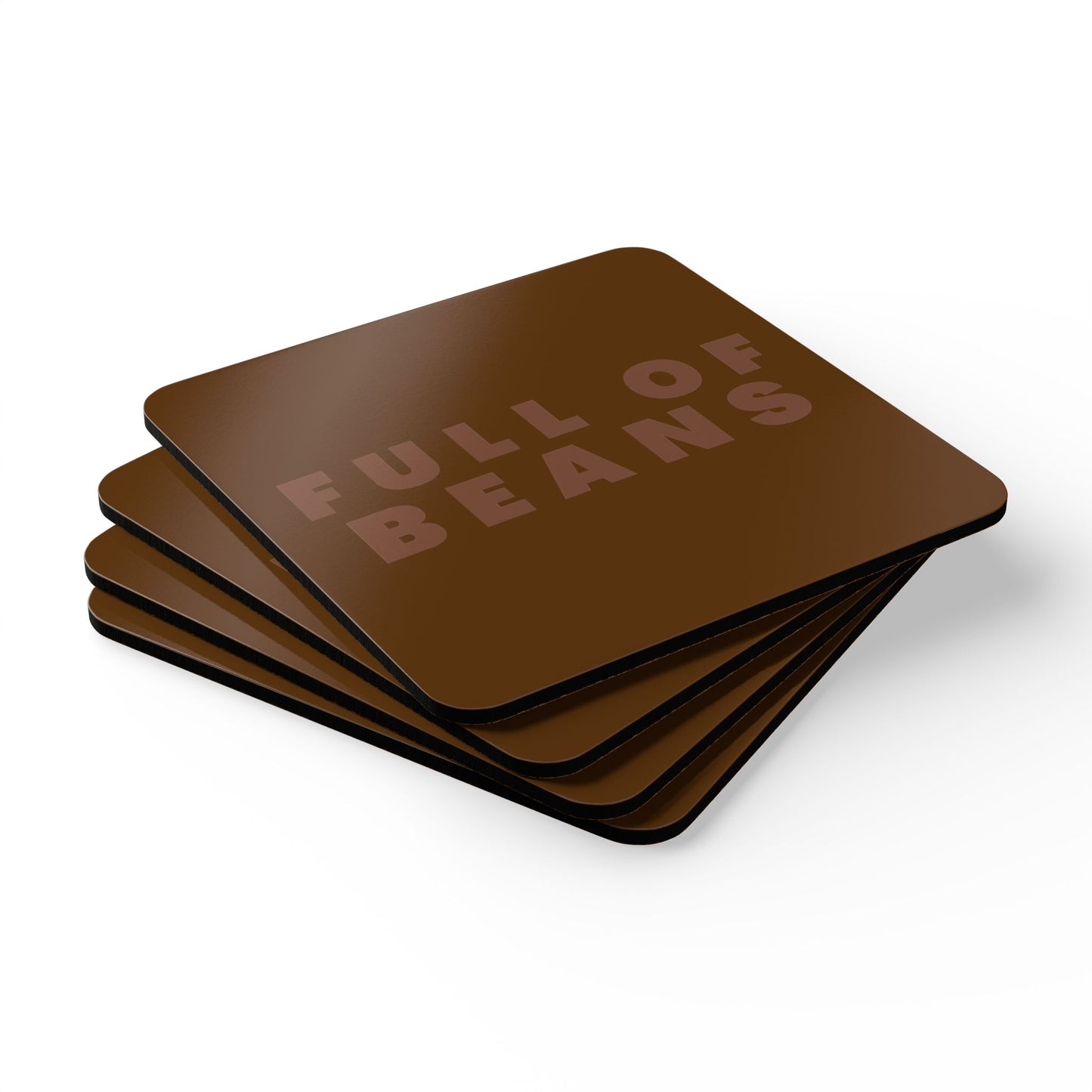 Full Of Beans Corkwood Coaster Set