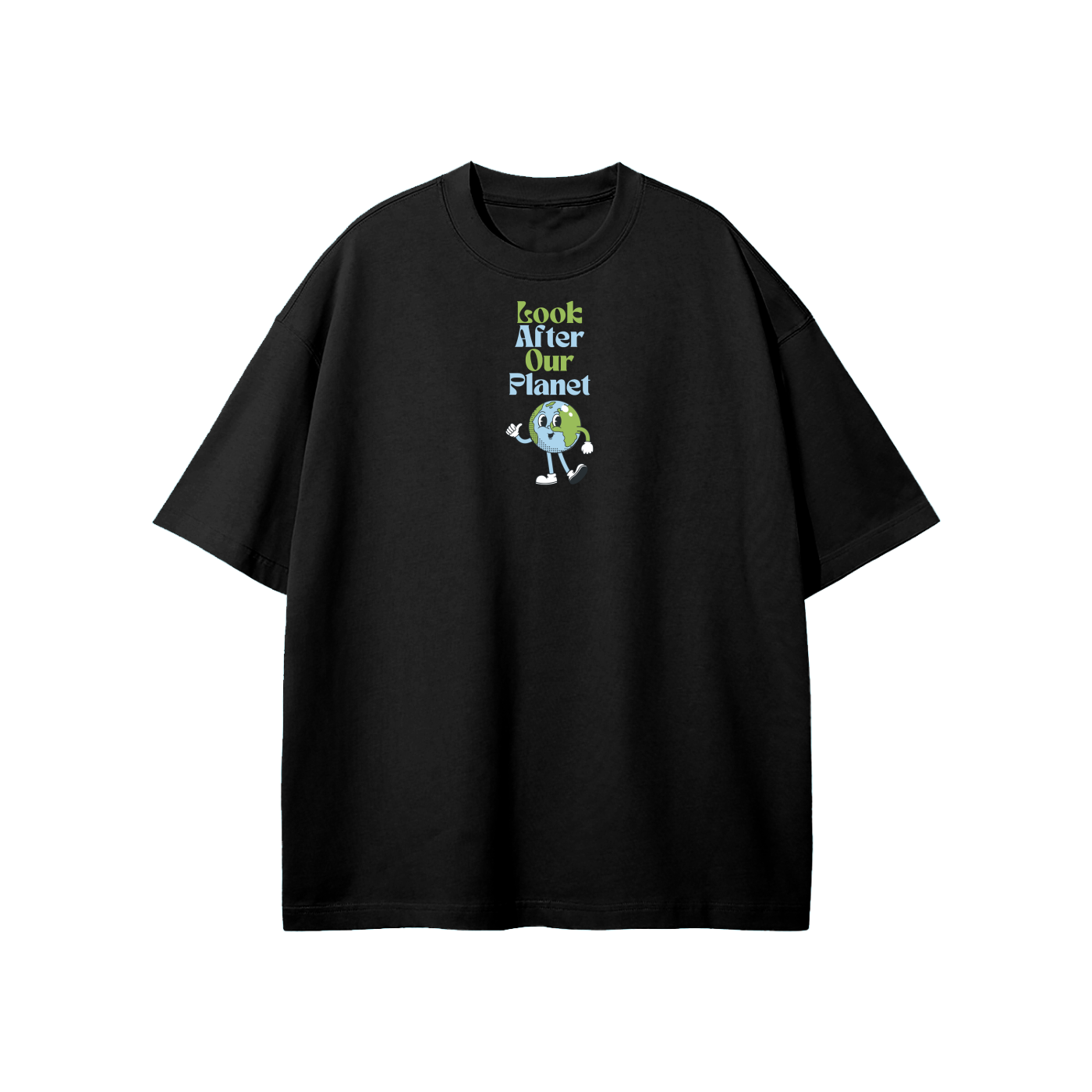 Look After Our Planet Streetwear Heavyweight Loose Fit T-Shirt