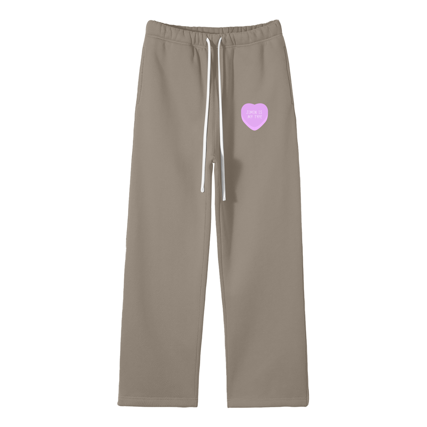 Jimin Is My Type Streetwear Fleece Straight Leg Pants