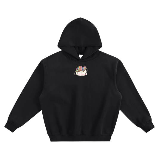 Ask Me What Book I'm Reading (Bag) Fleeced Boxy Hoodie