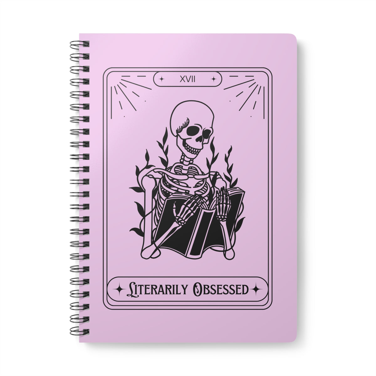Literarily Obsessed (Tarot) Wirobound Softcover Notebook, A5