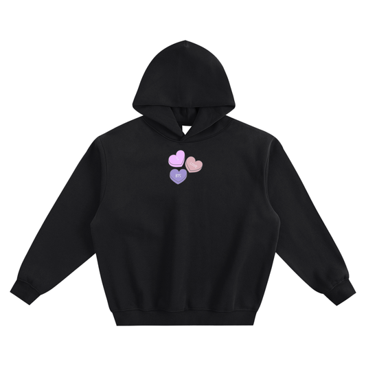 I Love BTS Fleeced Boxy Hoodie