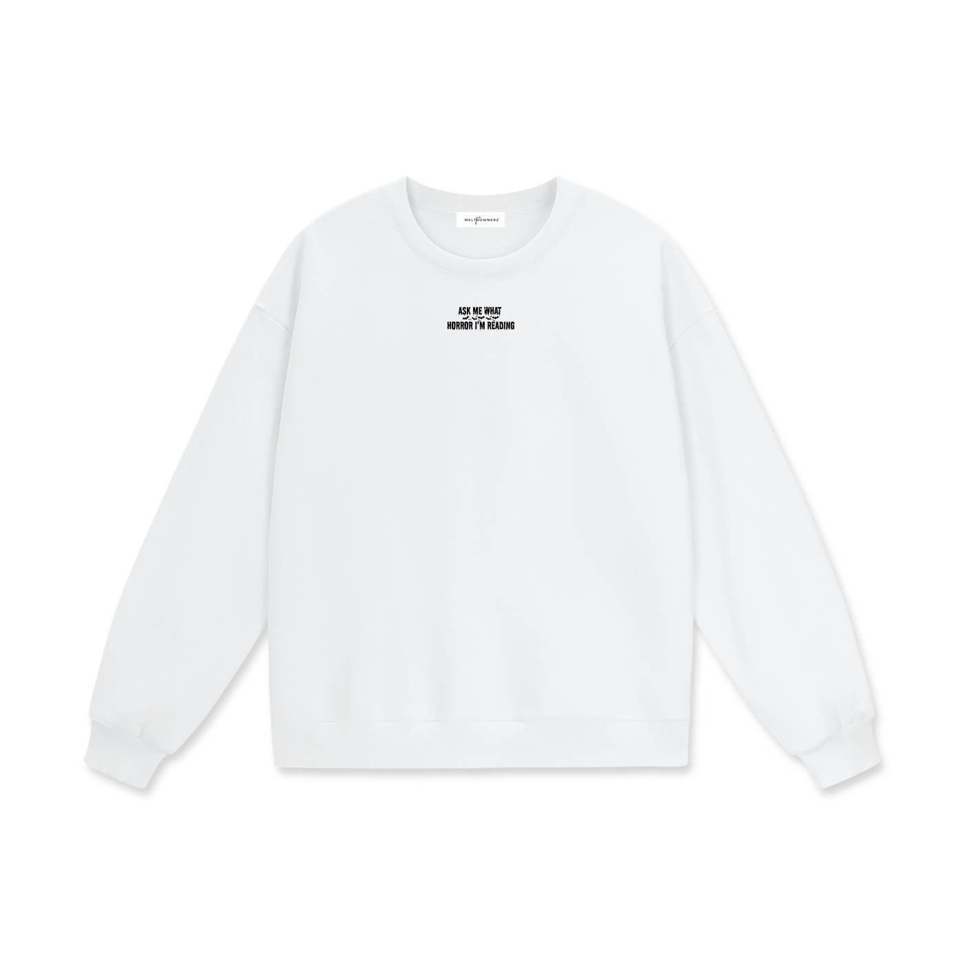 Ask Me What Horror I'm Reading (Bats) Heavyweight Drop Shoulder Sweatshirt
