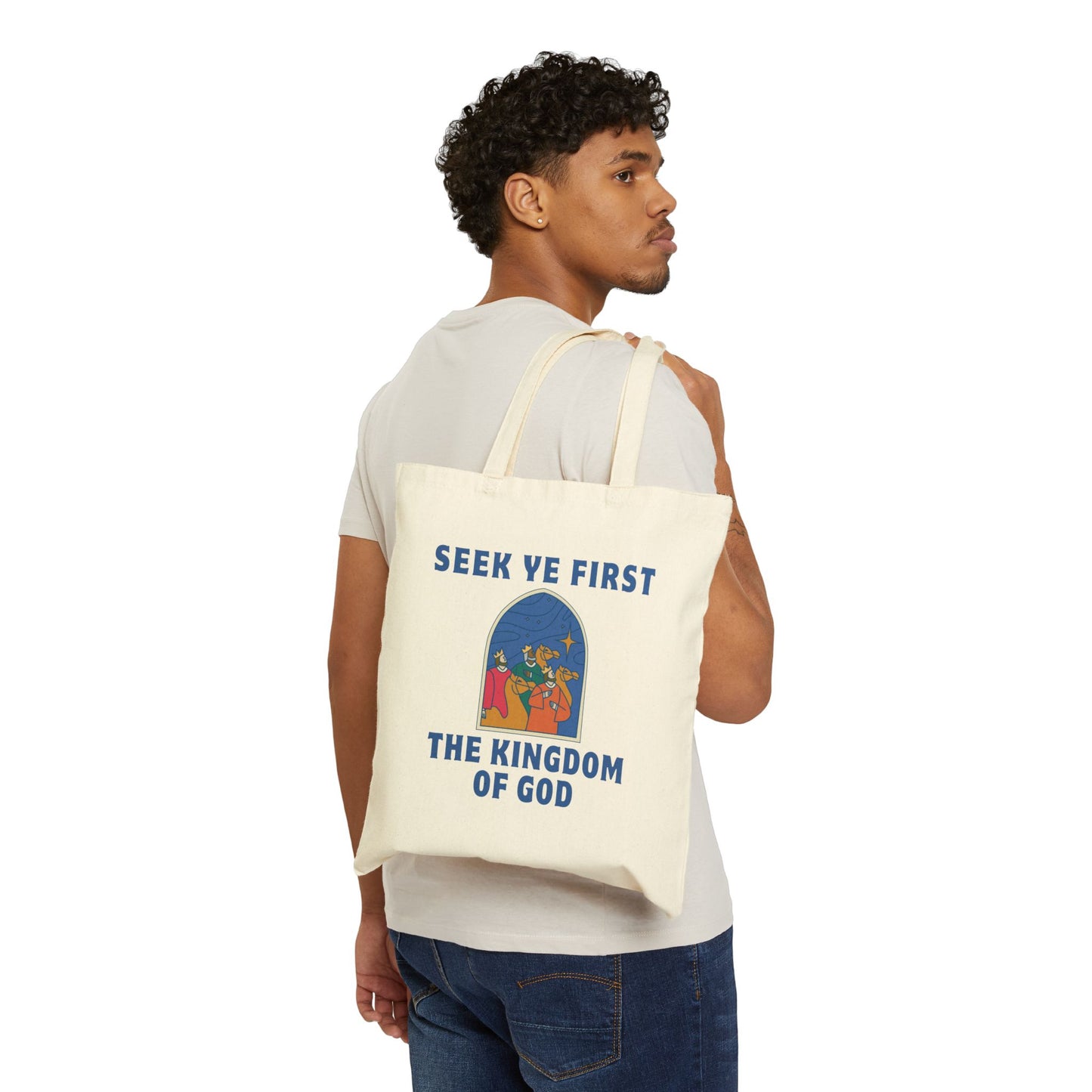 Seek Ye First Cotton Canvas Tote Bag