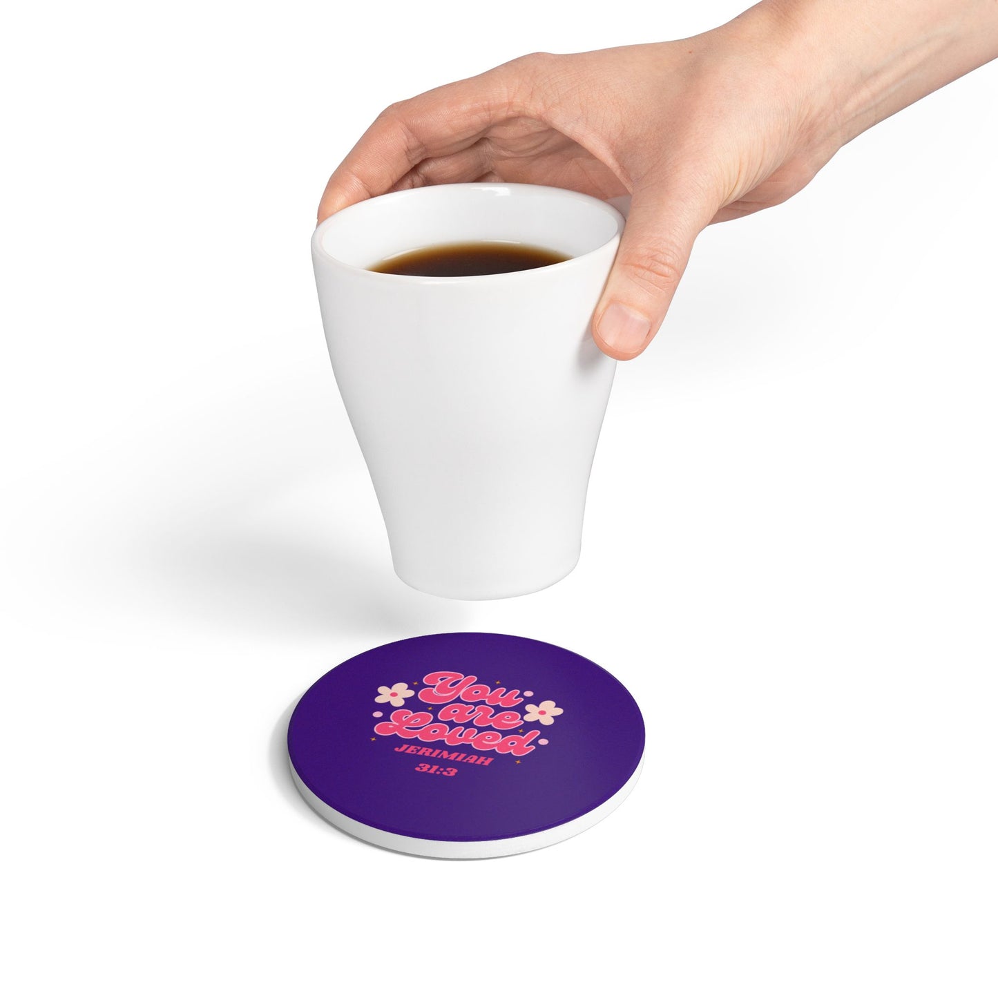 You Are Loved (1) Ceramic Coaster