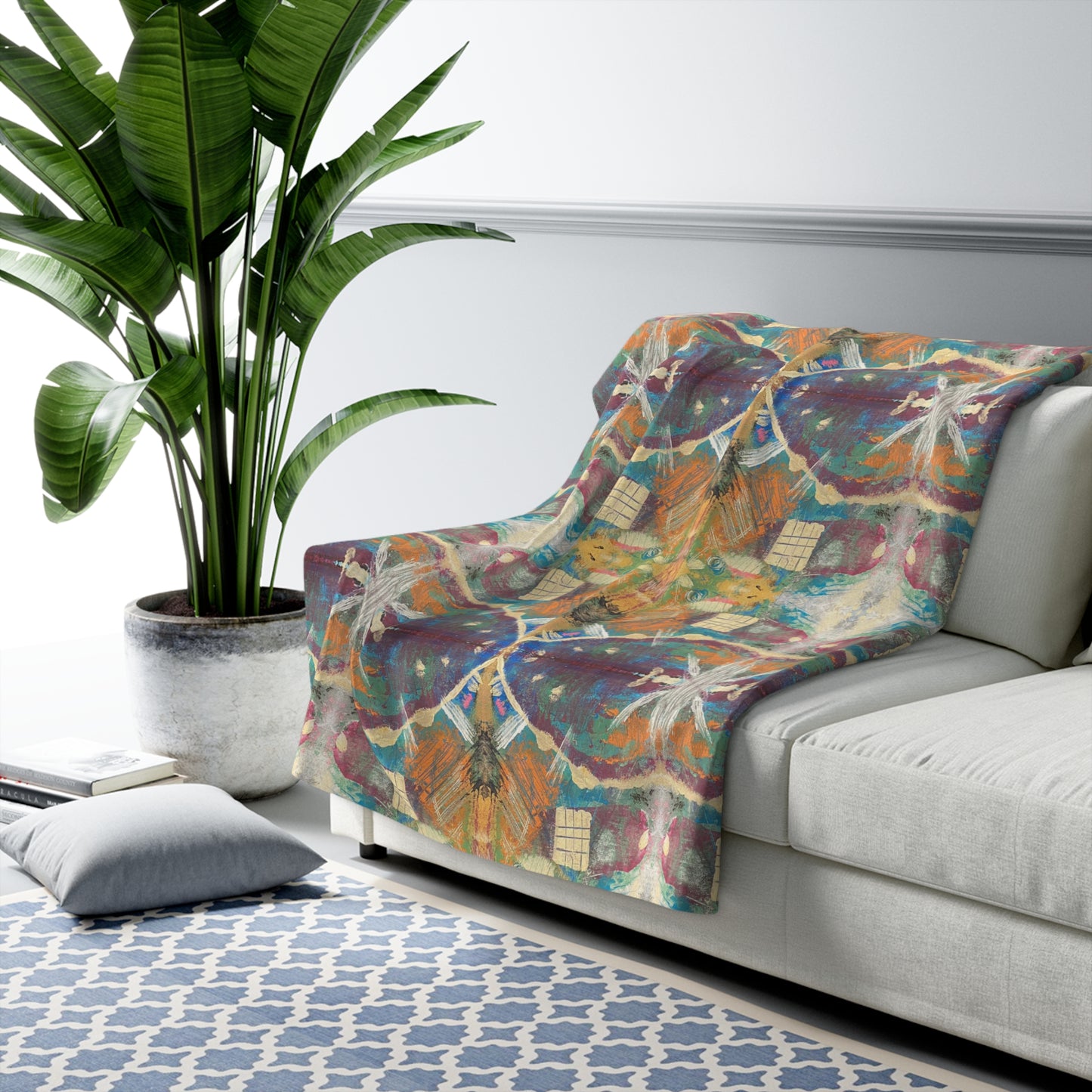 Cube-A Sherpa Fleece Blanket