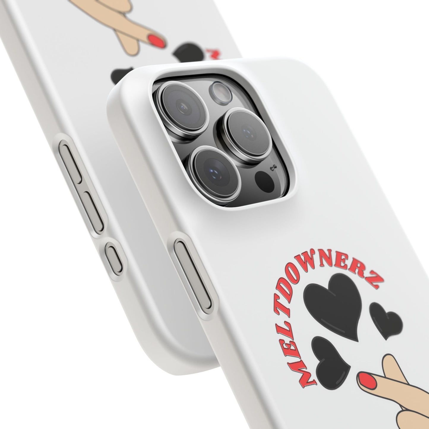Meltdownerz Heart Black Curve Snap Cases