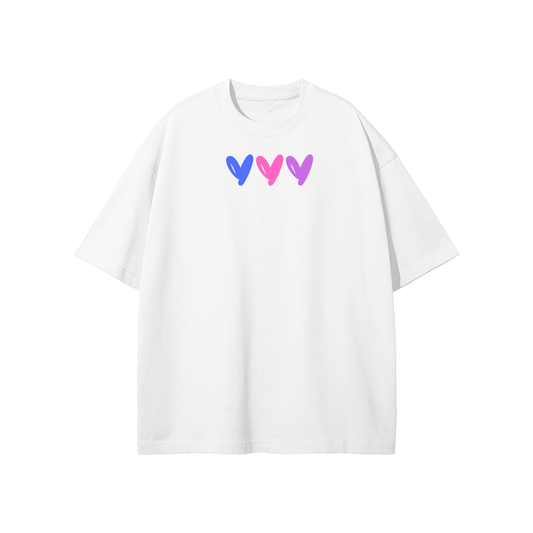 Three Hearts Streetwear Heavyweight Loose Fit T-Shirt