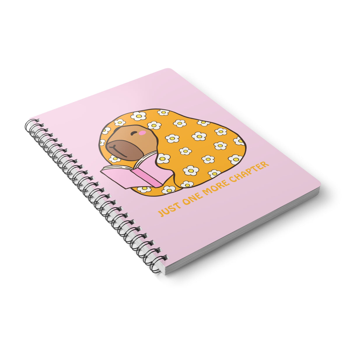 Just One More Chapter (Capybara) Wirobound Softcover Notebook, A5