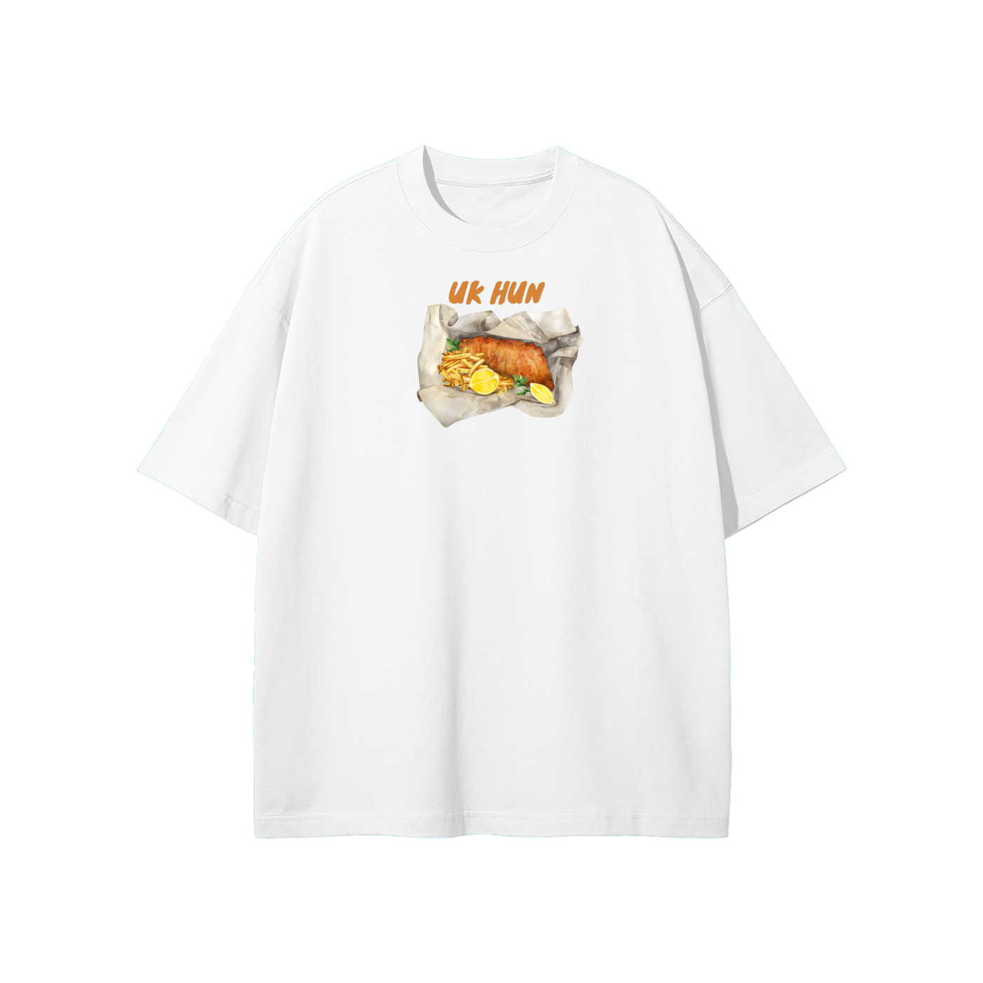 UK Hun (Chippy) Streetwear Heavyweight Loose Fit T-Shirt