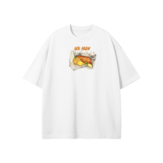 UK Hun (Chippy) Streetwear Heavyweight Loose Fit T-Shirt