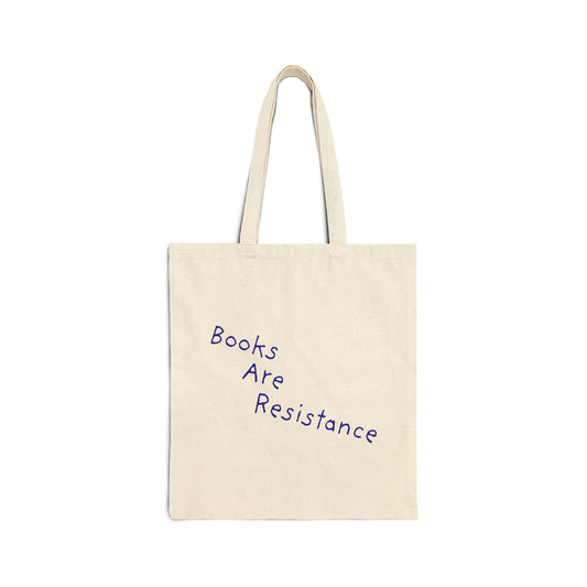 Books Are Resistance Cotton Canvas Tote Bag