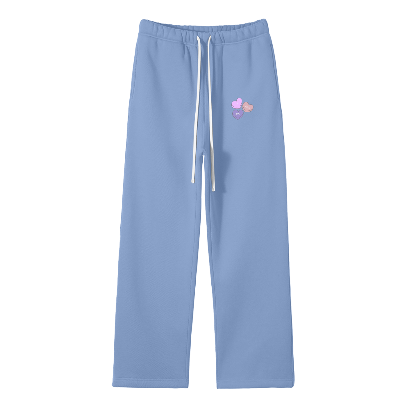 I Love BTS Streetwear Fleece Straight Leg Pants
