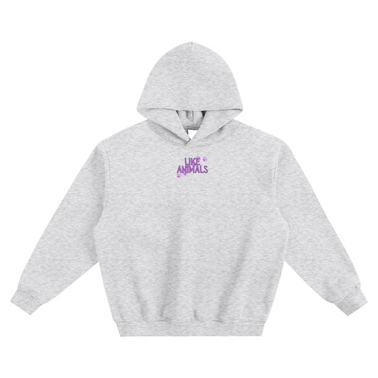 Like Animals BTS (Footprints) Fleeced Boxy Hoodie