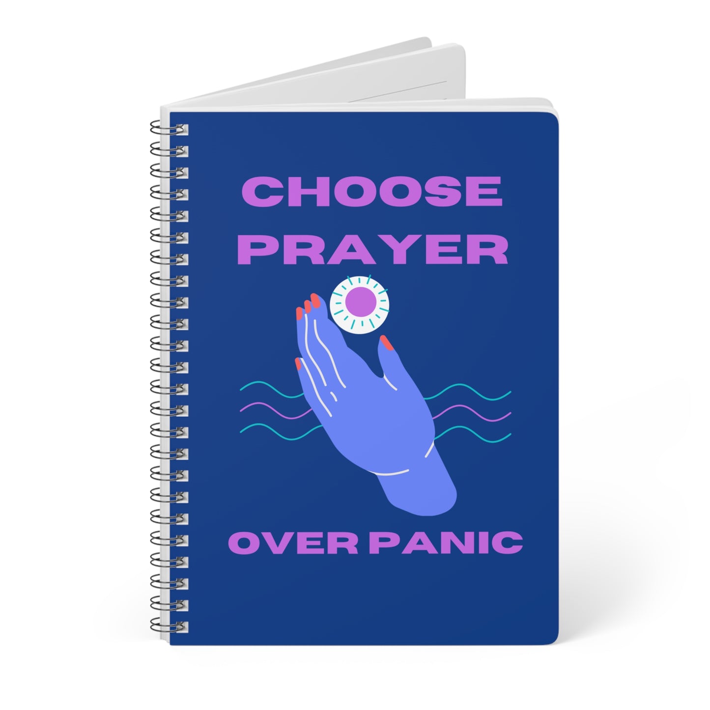 Choose Prayer Over Panic Wirobound Softcover Notebook, A5