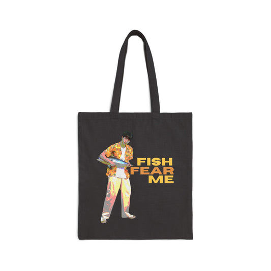 Fish Fear Me (Jin) Cotton Canvas Tote Bag