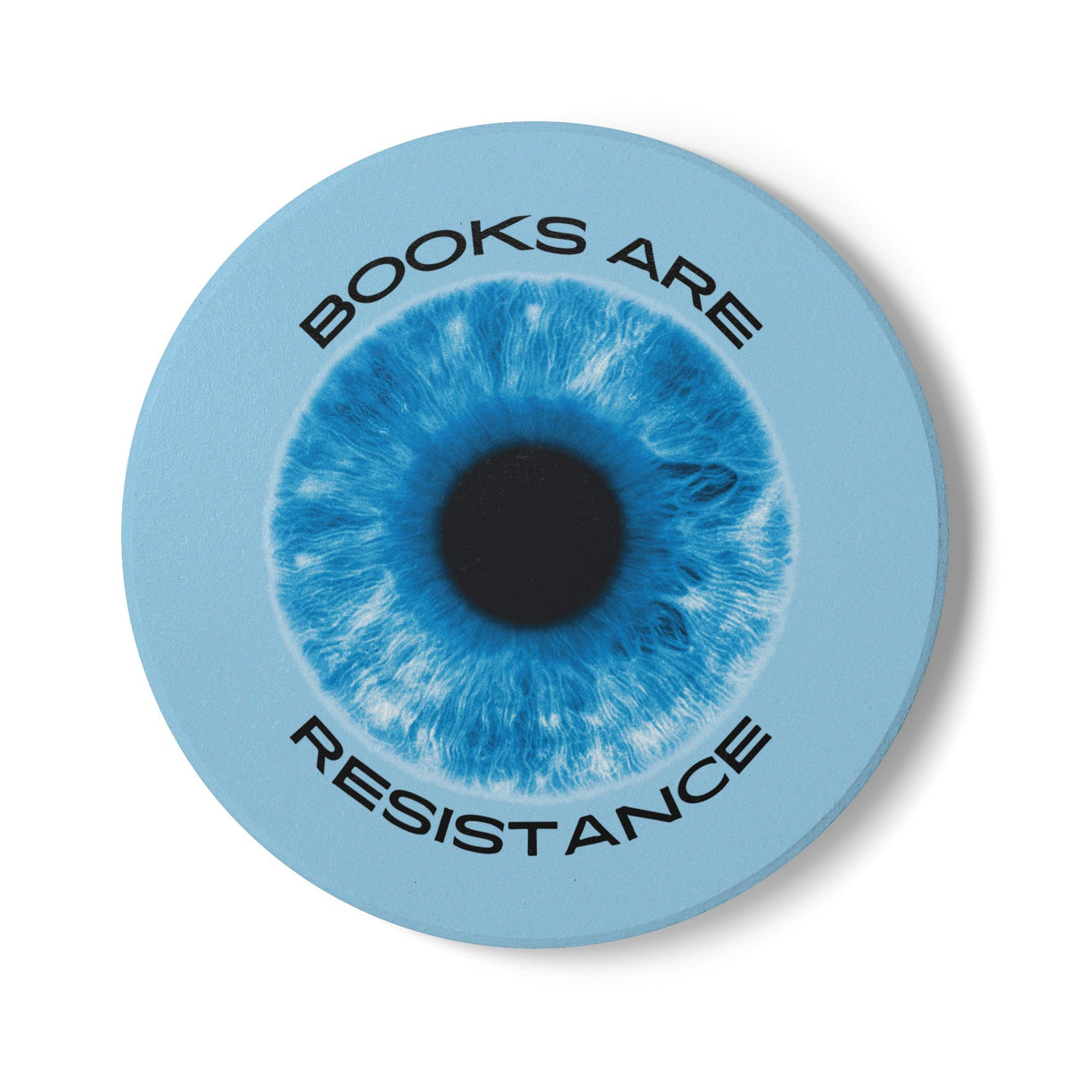 Books Are Resistance (Eye) Ceramic Coaster