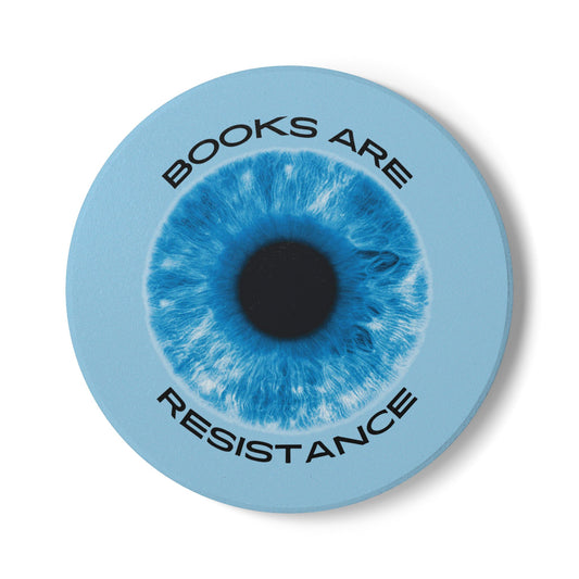 Books Are Resistance (Eye) Ceramic Coaster