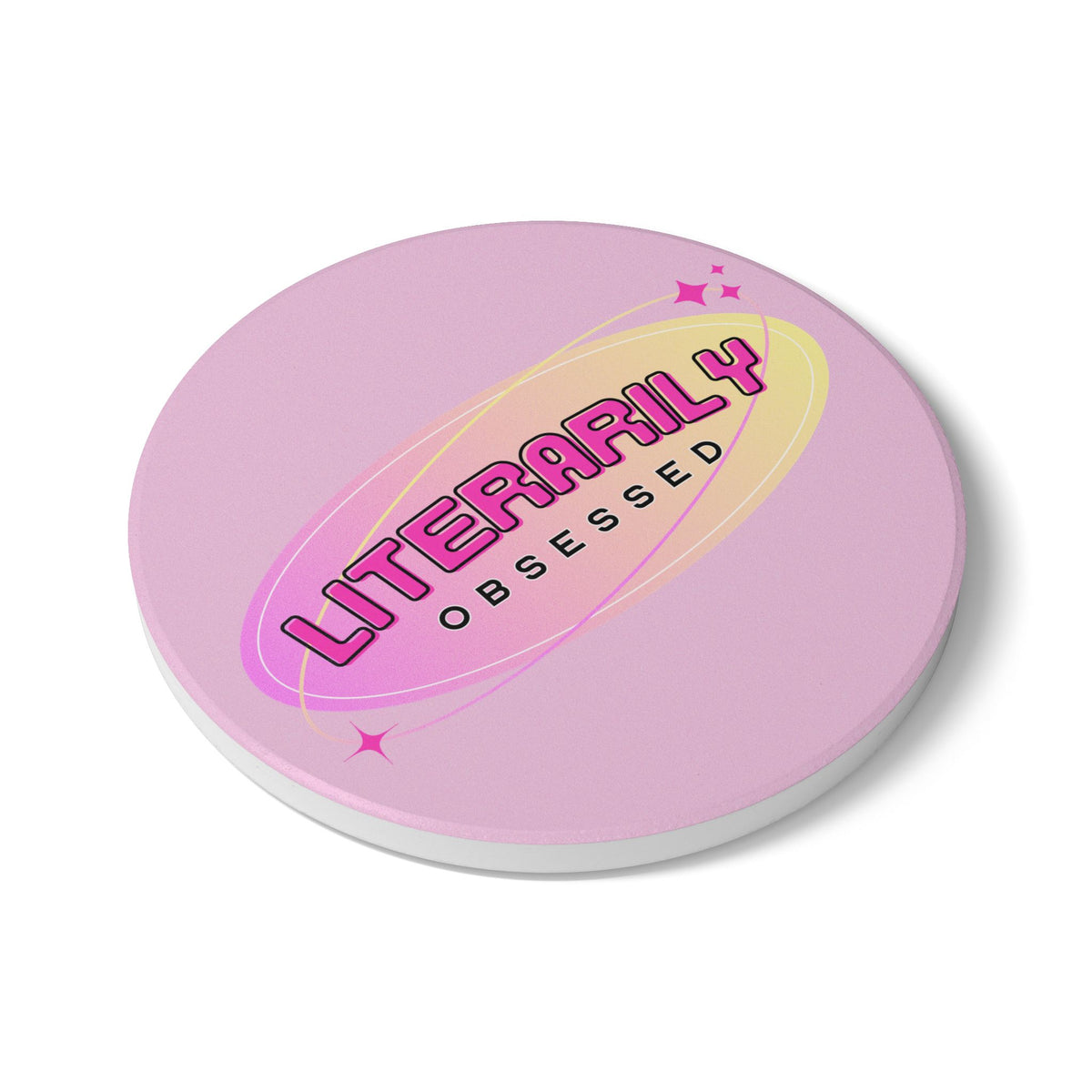 Literarily Obsessed Ceramic Coaster