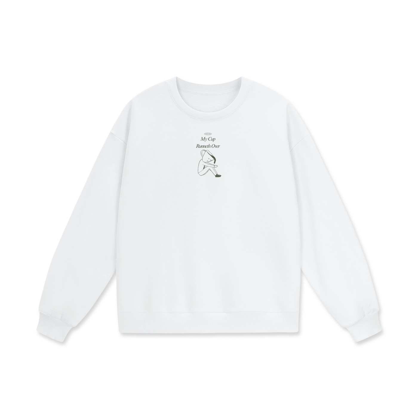 My Cup Runneth Over Heavyweight Drop Shoulder Oversized Fleece Sweatshirt