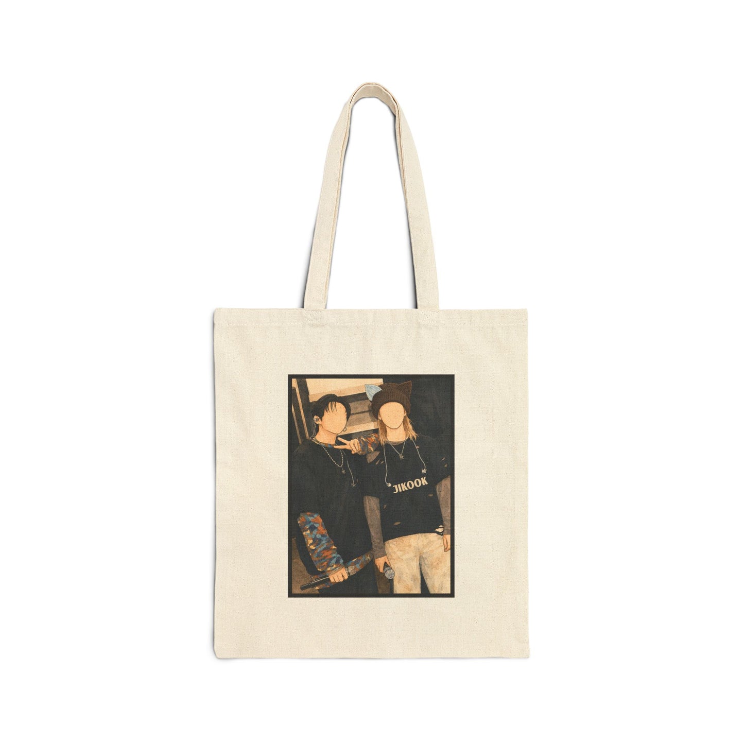 Jikook (Jimin & Jungkook) Cotton Canvas Tote Bag
