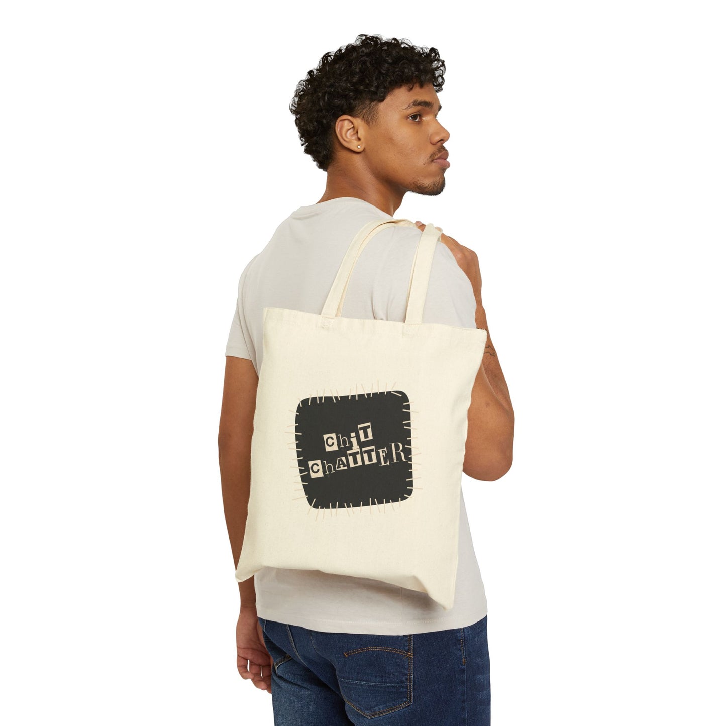 Chit Chatter Cotton Canvas Tote Bag