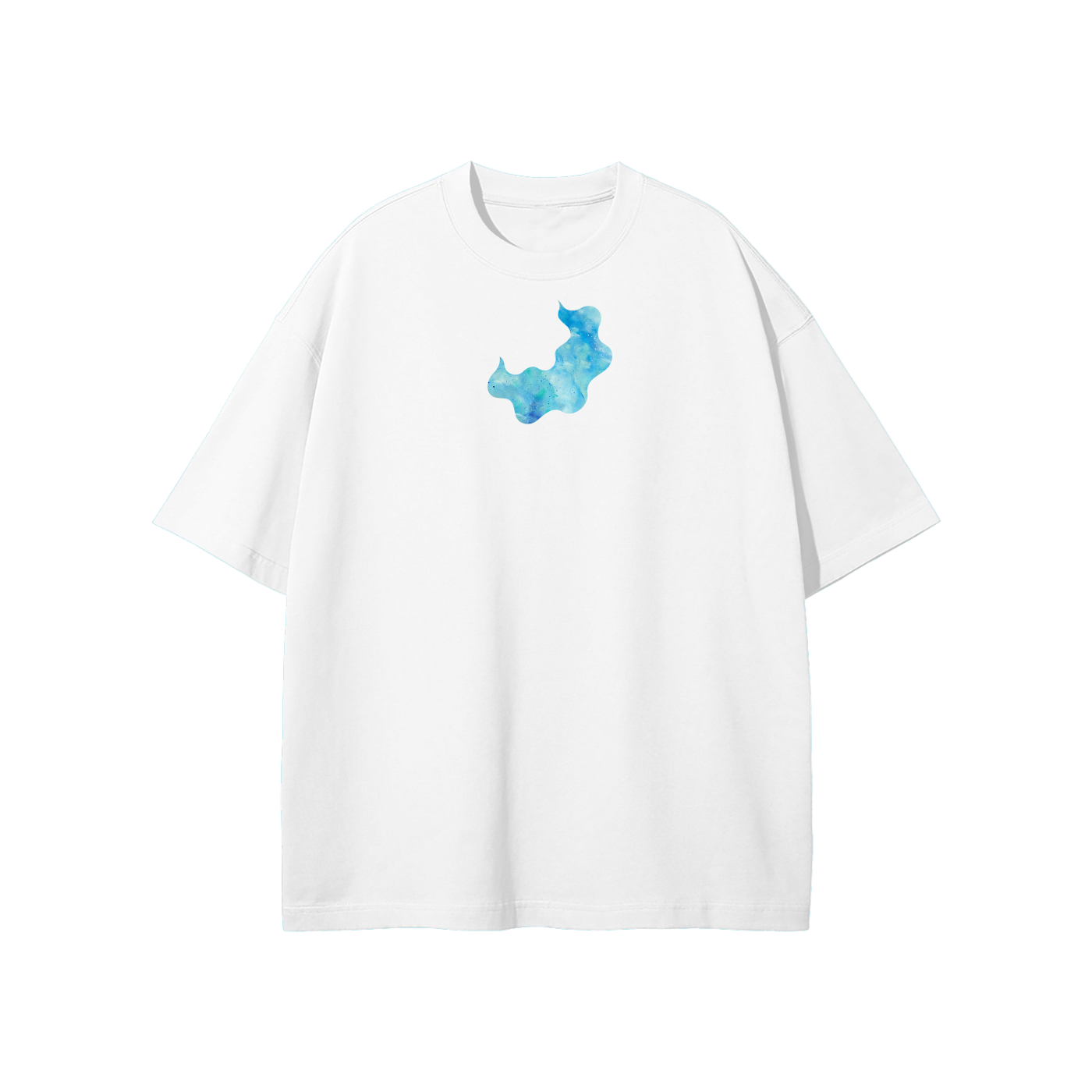 Blue Squiggle Streetwear Heavyweight Loose Fit T-Shirt